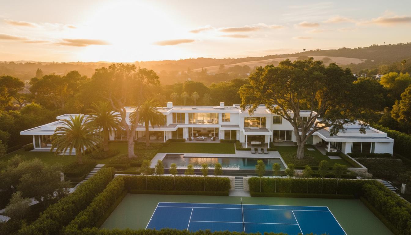 Aerial view of luxury estate