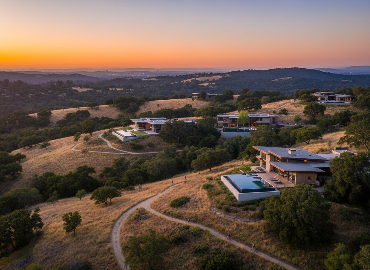 Portola Valley hillside homes