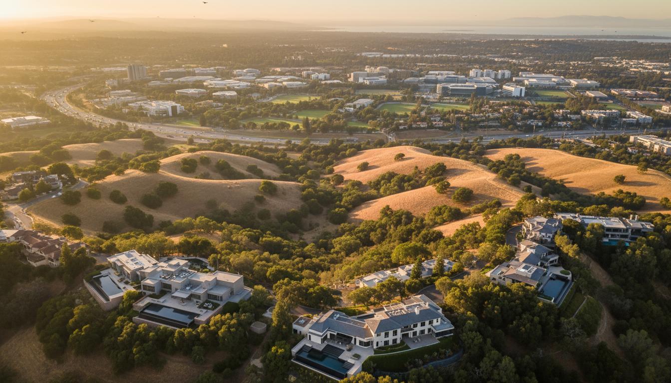Silicon Valley view from Atherton hills
