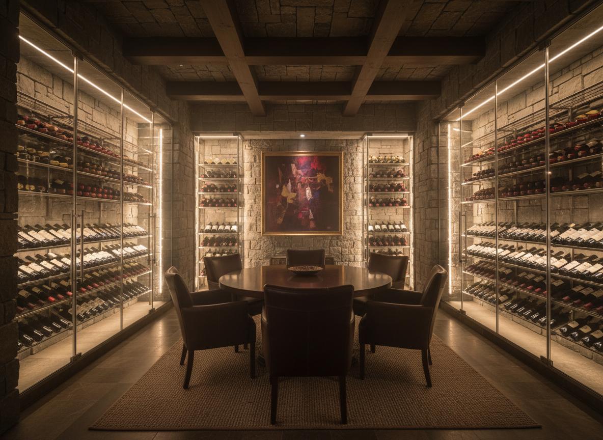 Elegant wine cellar with tasting room